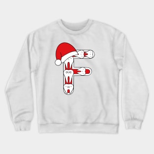 Letter F (Happimola Christmas Alphabet) Crewneck Sweatshirt